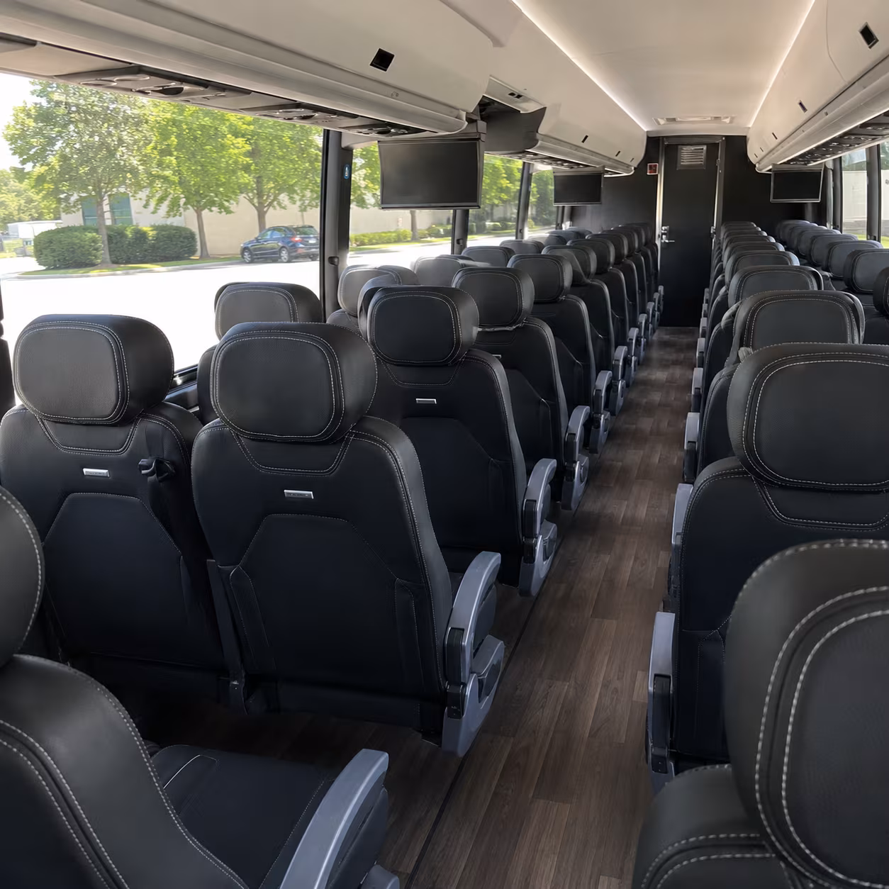 harlingen charter bus rental interior